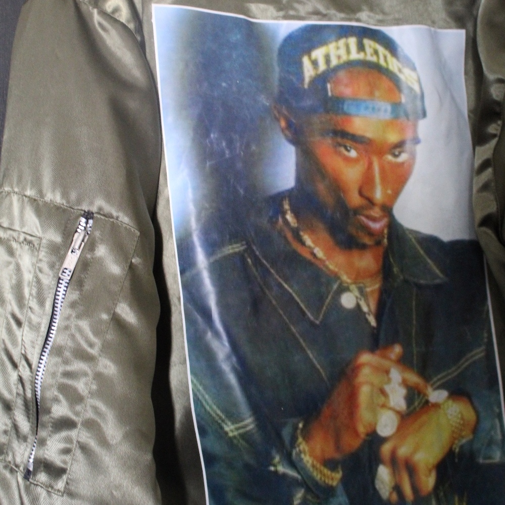 Tupac Silk Bomber jacket.